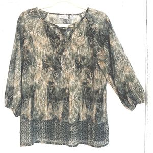 Liz Claiborne Petite Peasant Top